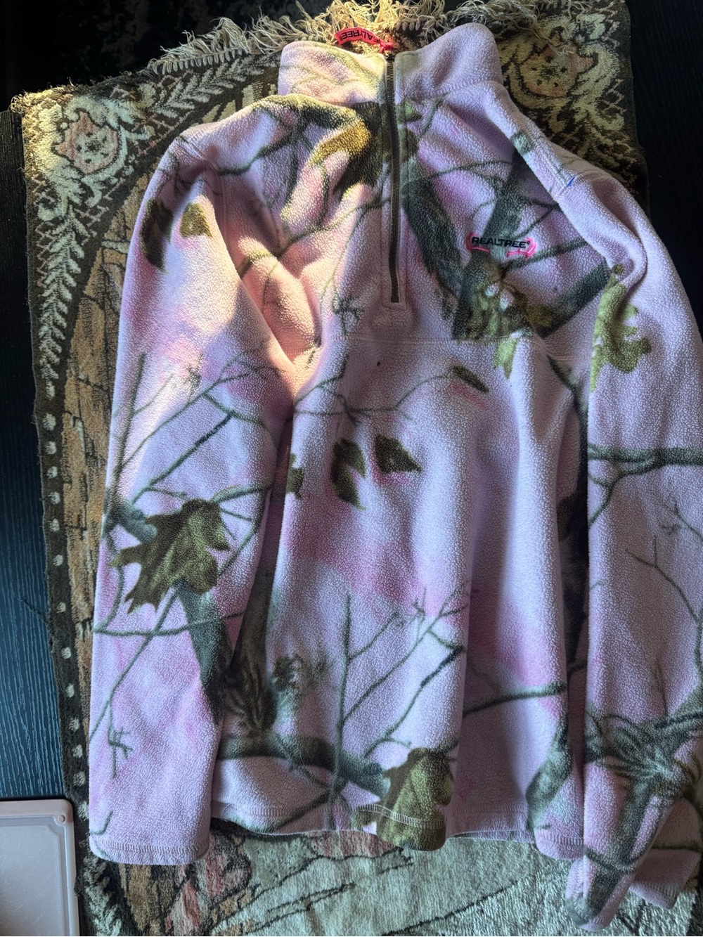 Realtree Pink Camo Half-Zip Fleece Pullover